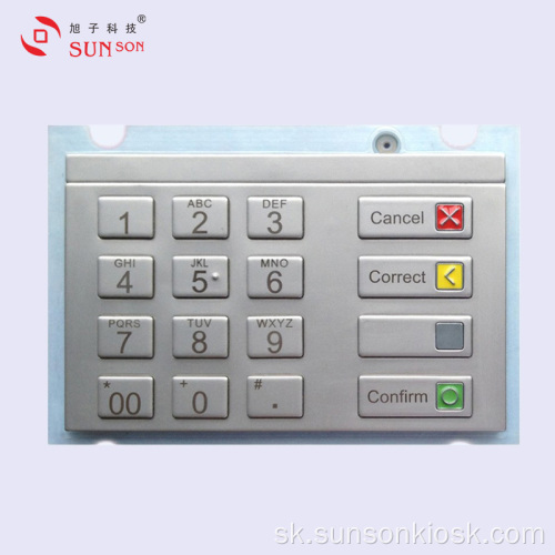 Prvotriedna šifrovacia podložka PIN pre platobný kiosk